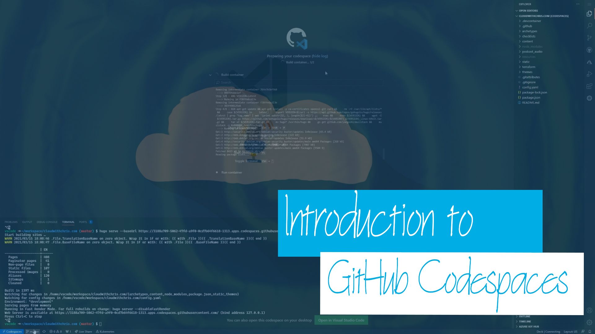 Cloud Drops - Introduction to GitHub Codespaces